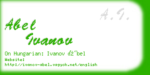 abel ivanov business card